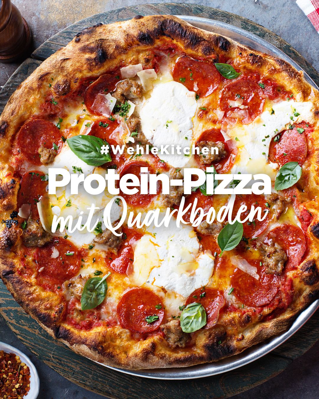 Protein-Pizza mit Quarkboden â Fitness meets Soulfood