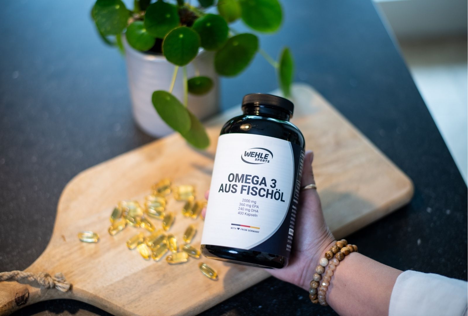 Wehle Sports Omega 3 Fischöl Tryglyceride Fish Oil Softgel 500mg EPA 250mg