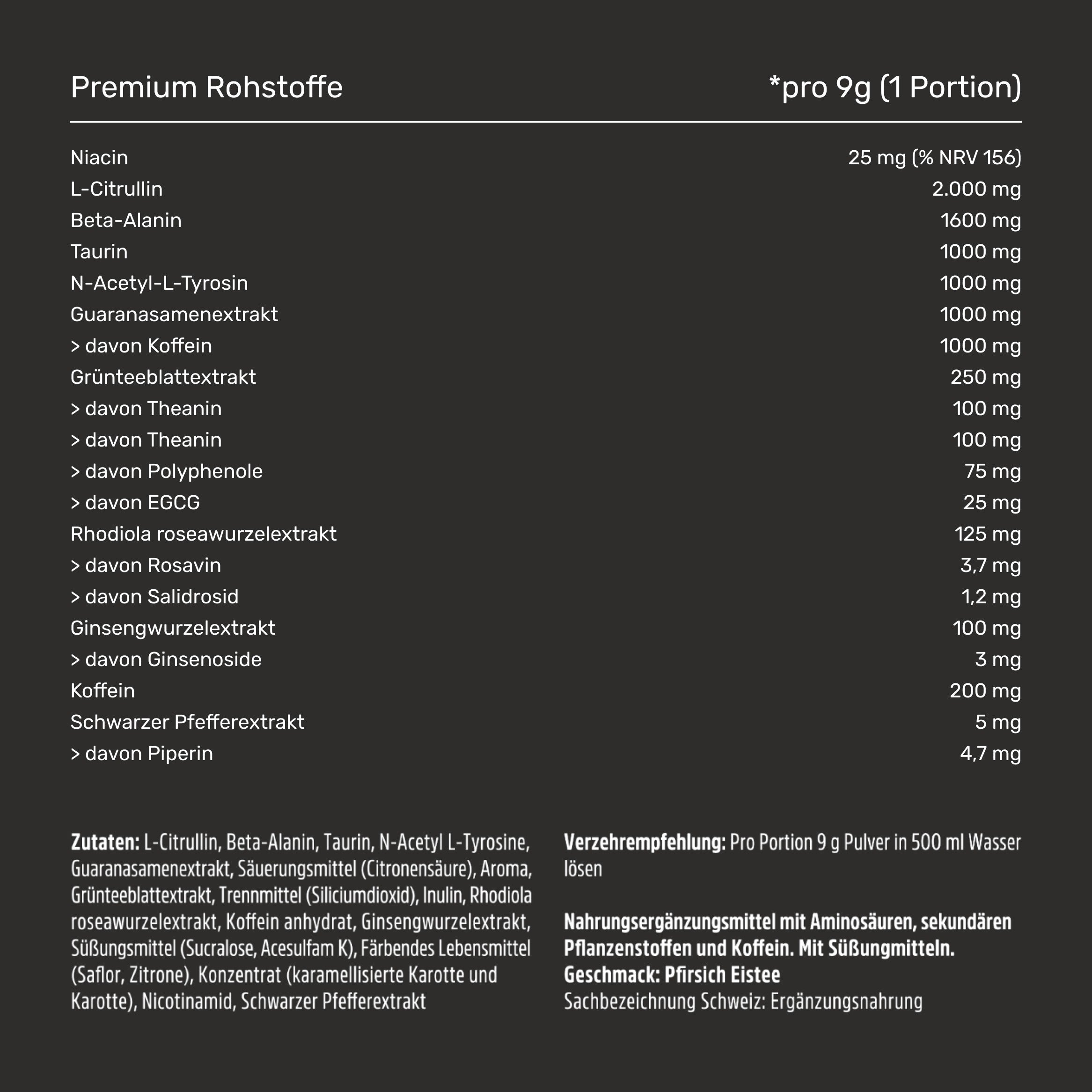 Wehle Preworkout Hyperdrive 40 Portionen - 360g Pulver MDH 9/26
