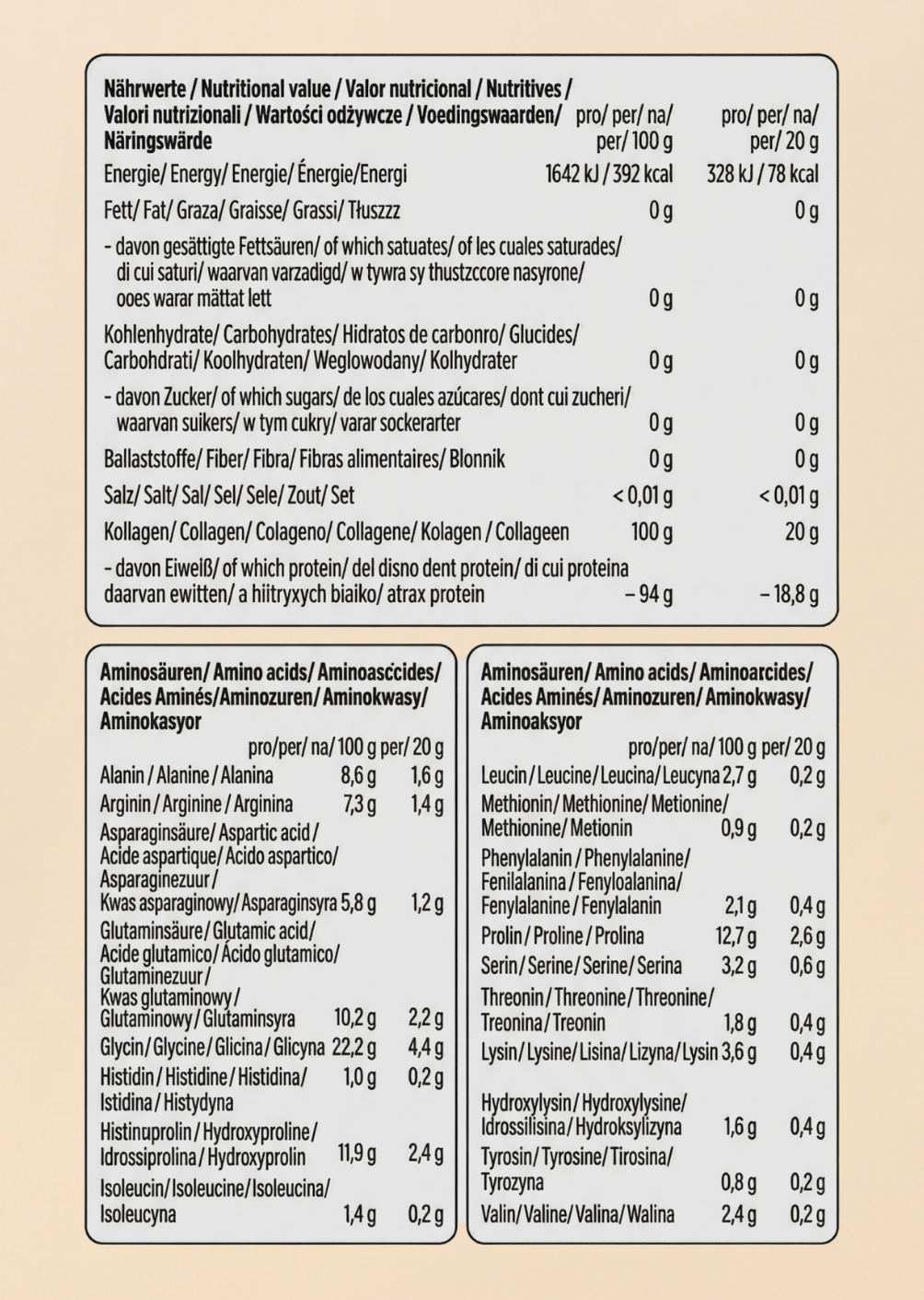 Kollagen Pulver – Wehle Collagen Matrix 360° mit Kollagen Typ I, II & III
