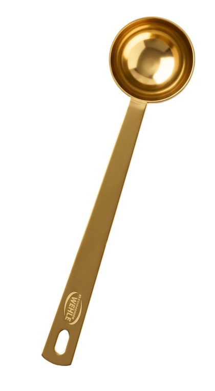 Gold-finish Wehle measuring spoon