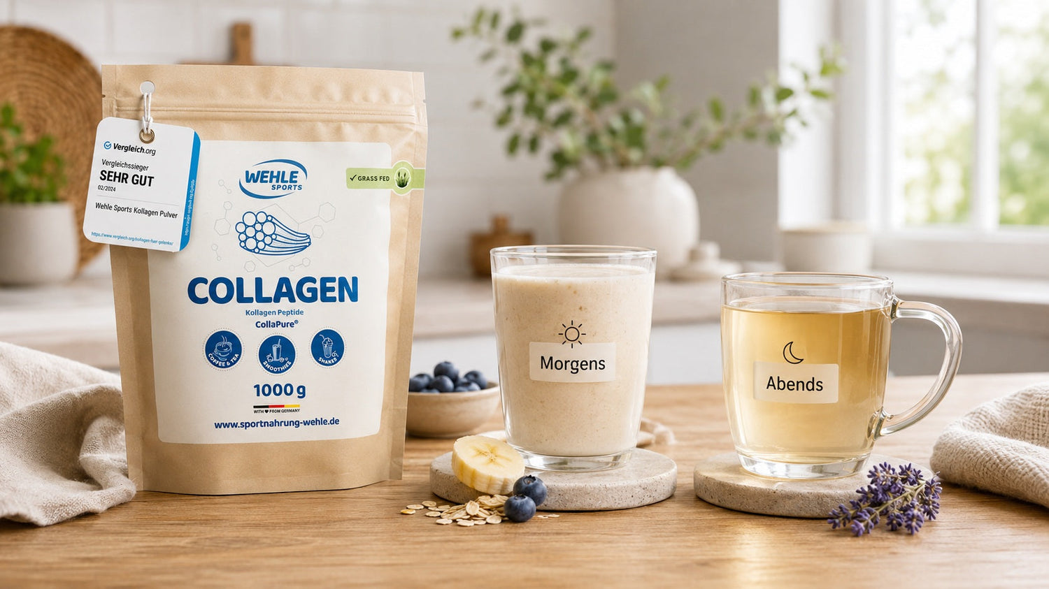 Kollagen richtig einnehmen: Morgens oder abends?