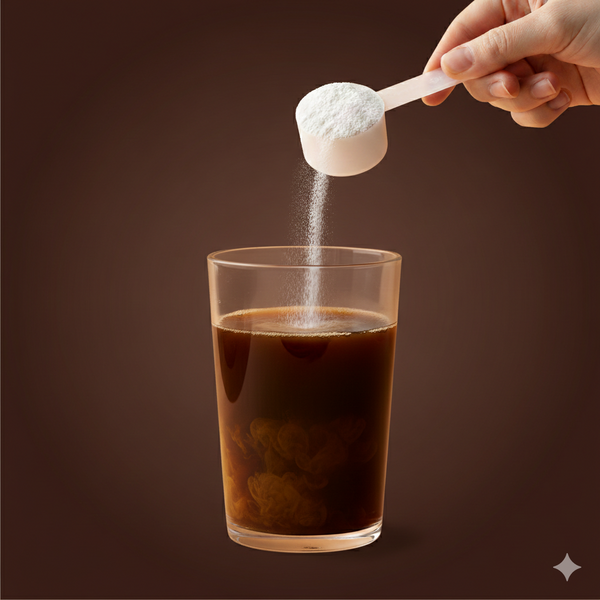 Mixed with coffee