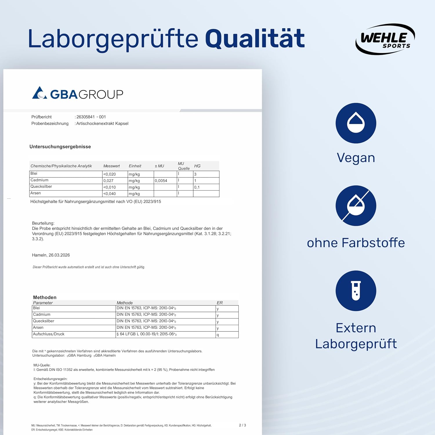 Artischockenextrakt Hochdosiert - 400 Kapseln - 2.400 mg pro Tagesdosis