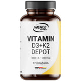 Wehle Sports Vitamin D3 5000 I.E + Vitamin K2 200mcg