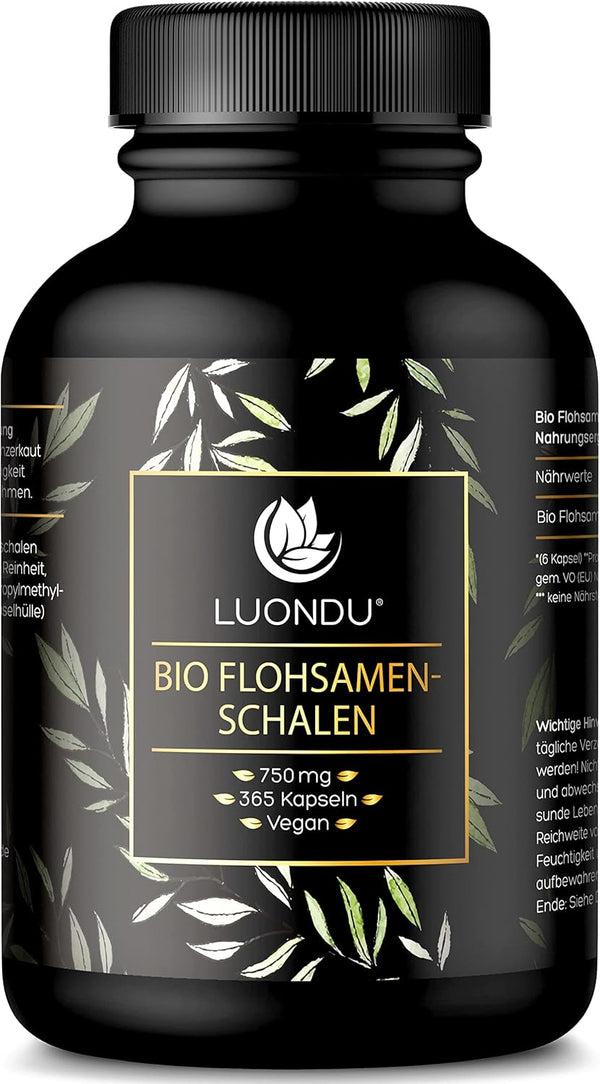 Bio Flohsamenschalen 365 Kapseln MHD: 12/26
