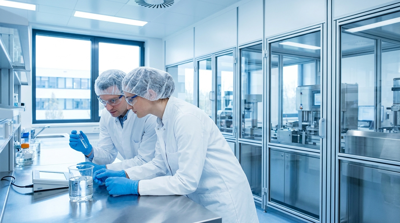 Laborumgebung zur Herstellung und Qualitätskontrolle von CollaPure