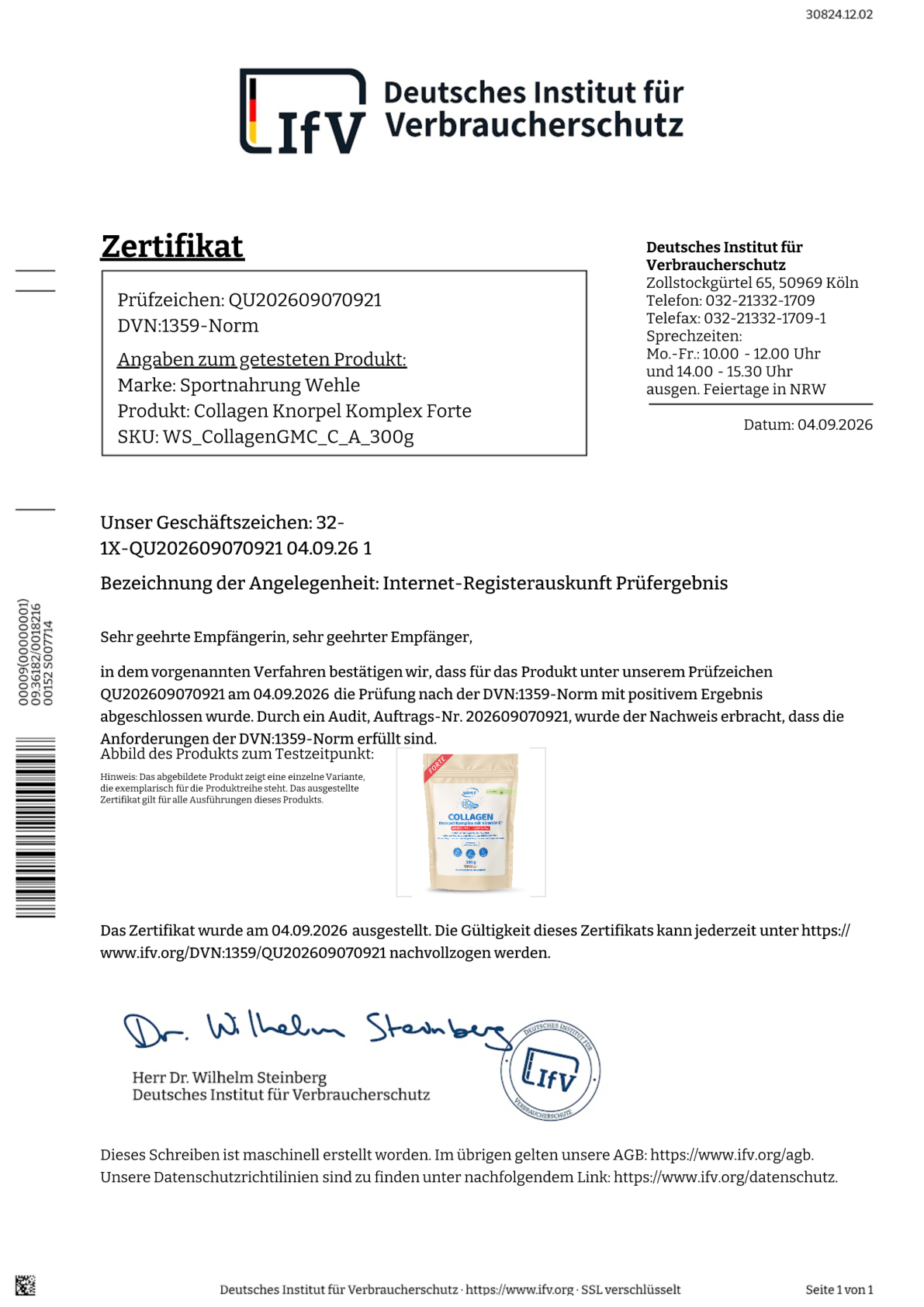 Verbraucherschutz-Zertifikat — Deutsches Institut für Verbraucherschutz